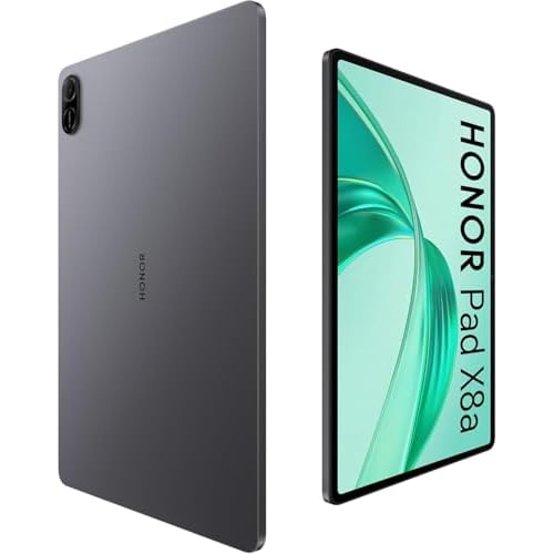 HONOR Pad X8a, 11-Inch Wi-Fi Tablet, 128GB Storage, 8300mAh Battery, Quad-speaker, Slim Metal Design, Android 14, Space Grey-New Version 128GB - Standard
