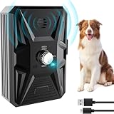 Anti Barking Device, Ultrasonic Anti Bark Device with 3 Adjustable modes, 33Ft Auto Stop Dog Barking Device, IPX4 Waterproof Dog Barking Deterrent Device, Dog Bark Stopper for Indoor & Outdoor