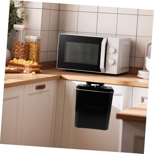Caneca de basura rectangular negra para montaje en pared miniatura 6