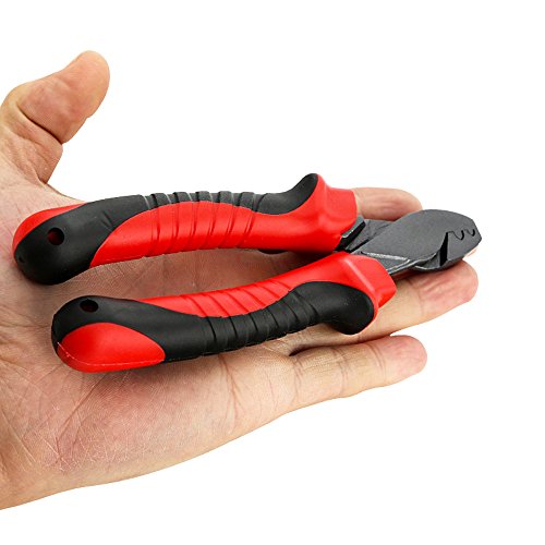 Alicate de pesca, Andoer Alicate de crimpagem de pesca para linha de pesca Mangas de barril Tesoura