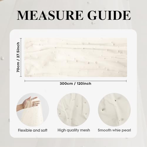 Artoid Mode Pearl Beige Gauze Table Runner 120 Inch 10FT, Seasonal Sheer Dining Holiday Wedding Birthday Baby Shower Table Decor for Home Party