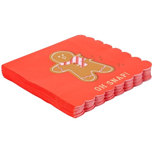 Servilletas C.R. Gibson Holiday Gingerbread 20 Unidades 5" miniatura 3