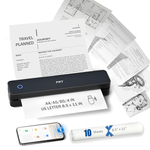 PRT Inkless Portable Printer, Wireless Thermal Printer for...