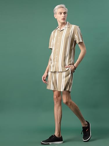 Image of Rigo Printed Co-Ord Set for Men's | Casual Shirt & Shorts Night Suit Set | Lounge-wear Nightdress Pajama Set for Men's | Night Wear, Beach Wear, Vacation Wear Outfit