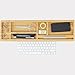Produktbild WEN Aufbewahrungsbox Schreibtisch Organizer Bambus Kreative Multifunktions Desktop Organizer Computer Tastatur Halter Bürobedarf Regal (4cm, 6cm) Naturholz (größe : Small)