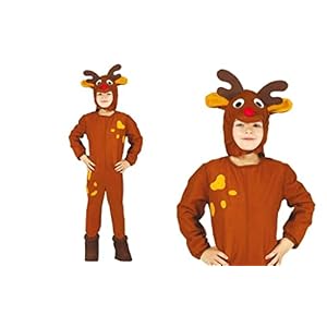 GUIRMA Disfraz pequeño Reno de Navidad – niño – 5-6 años (110-115 cm)