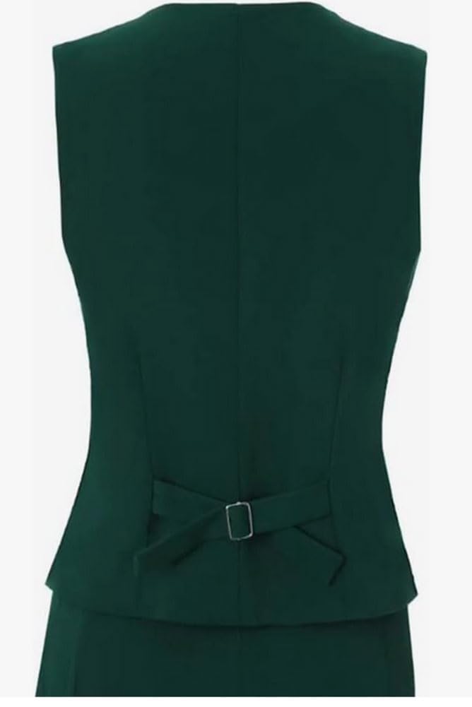 Tuta da lavoro da donna, 3 pezzi, con blazer, gilet, pantaloni, abiti da lavoro, set da ballo