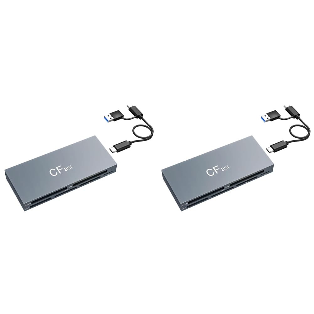 CFast czytnik kart USB C, wielofunkcyjny czytnik kart 6 w 1, 5 Gb/s, do czytnika kart CFast/CF/MS/SD/TF/XD