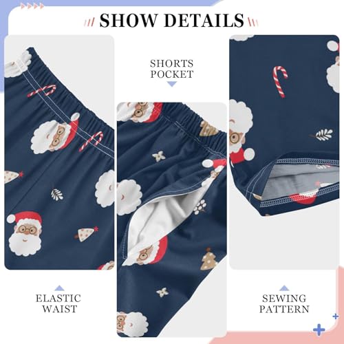 ZZKKO Santa Claus Christmas Boys Pants for Kids Jogger Pants with Pockets S-XL4