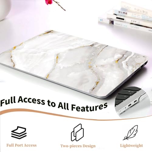 Funda MacBook Pro 15 A1707 A1990 de plástico rígido protector málmol blanco 2