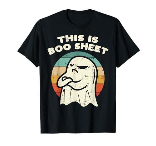 This is Boo Sheet Ghost Retro Halloween Costume Men Women T-Shirt