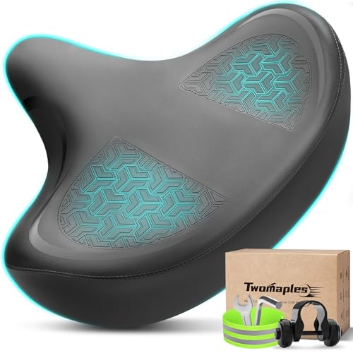 Selle de vélo extra confortable avec rembourrage large pour VTT et Peloton