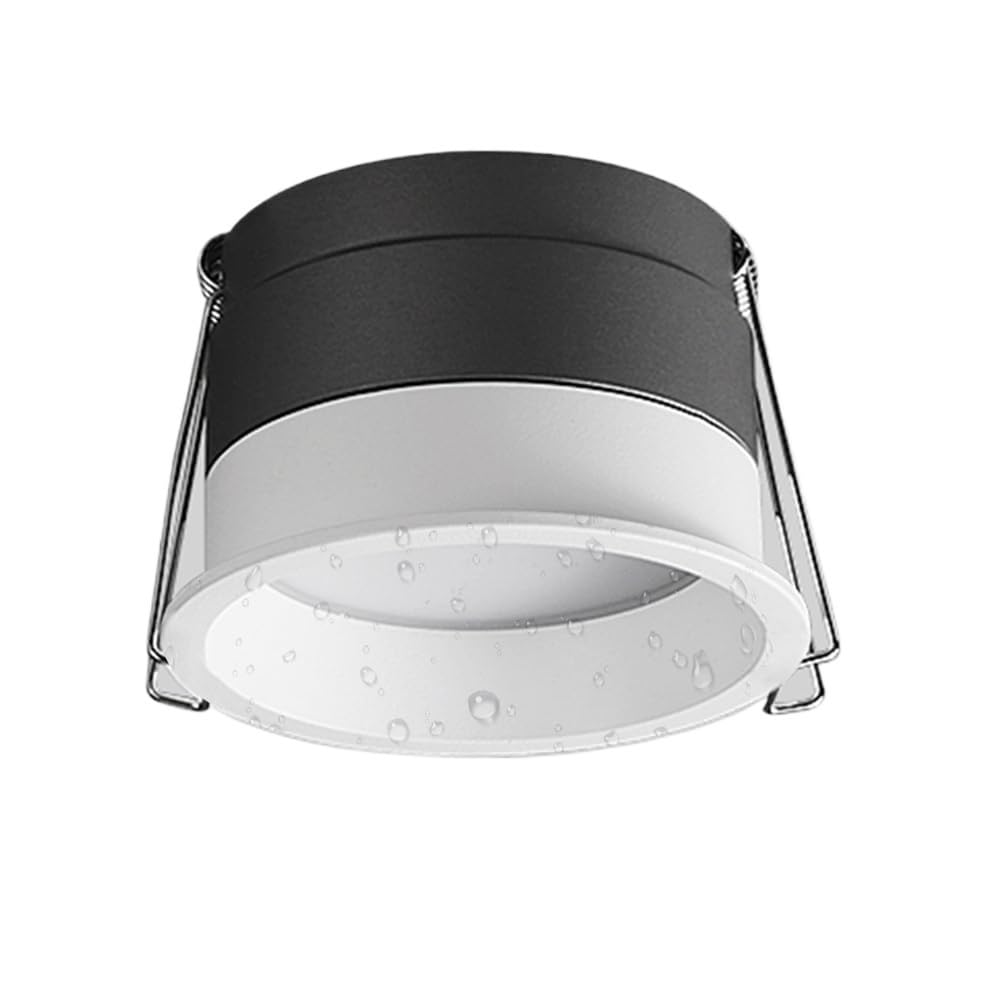 Foco empotrable de techo, foco de techo for baño, 3,3 pulgadas, IP65, resistente al agua, lámpara empotrada, foco direccional de aluminio blanco for cocina y balcón.(3500k,7W)