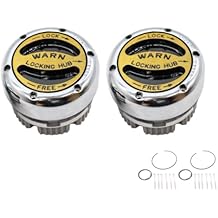 WARN 20990 Premium Manual Locking Hub with Zinc Aluminum Alloy Dial, Dual Seals and 19 Splines, Chrome, 1 Pair