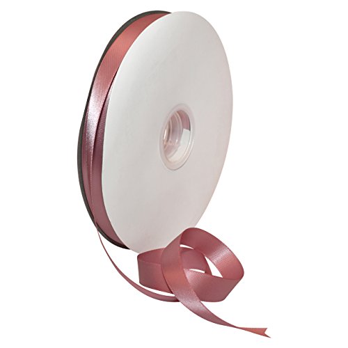 Image of Morex Ribbon 08816 /00-165 Double Face Satin Ribbon 5 /8 inch X 100 YD Rosy Mauve Ribbon for Gift Wrapping, Birthday Gift Cards, Satin Dress for Women, Silk Ribbons for Crafts, Wedding Gifts for Couple