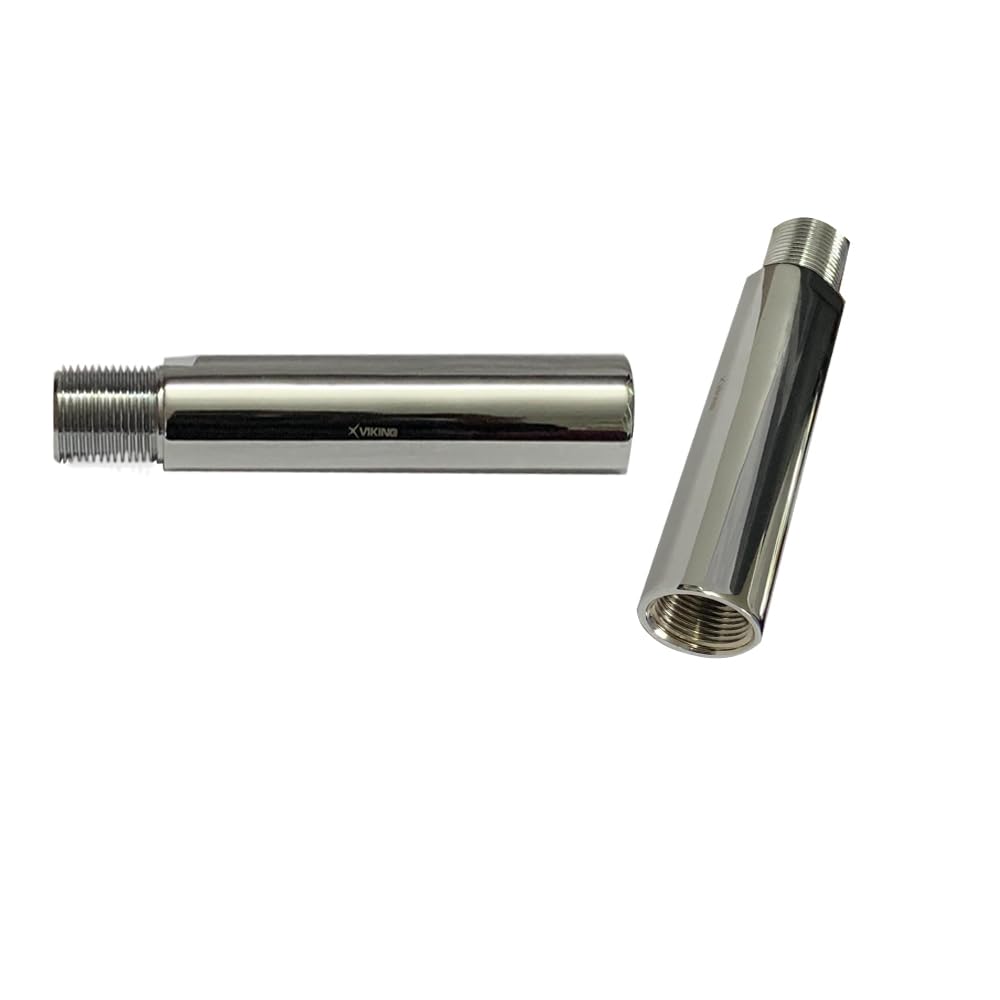 Viking Brass Extension Nipple with Thread (1) & (2) 15mm (1/2″)- inner and outer,Length 150mm (6″) finish Polished CP,Reliable Plumbing Solution (B0BZRM18VR) Amazon Price History, Amazon Price Tracker