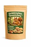 Premium Eichhörnchen Nussmischung mit Walnüsse, Haselnüsse und Erdnüsse, Premium Wildtier Futter Eichhörnchenfutter Nager Streufutter Futterhaus Super - Food