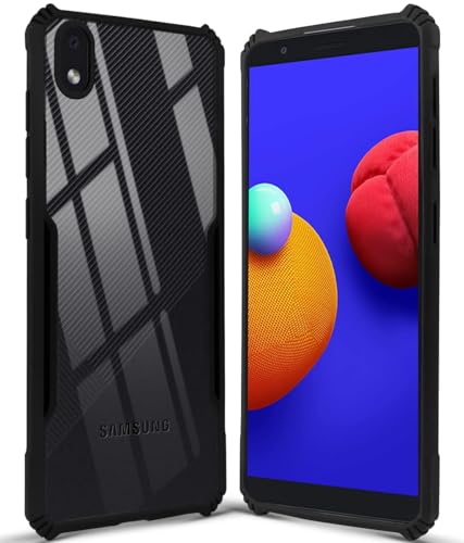Image of Jkobi Back Cover Case for Samsung Galaxy M01 Core (Shockproof with Polycarbonate Clear Panel | Professional Black)