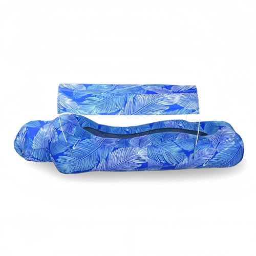 Chaise longue gonflable anti-coup de soleil en polyester léger 74,8"