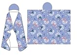 Manta con capucha de 120 x 150 cm Stitch & Angel (lilo y Stitch)
