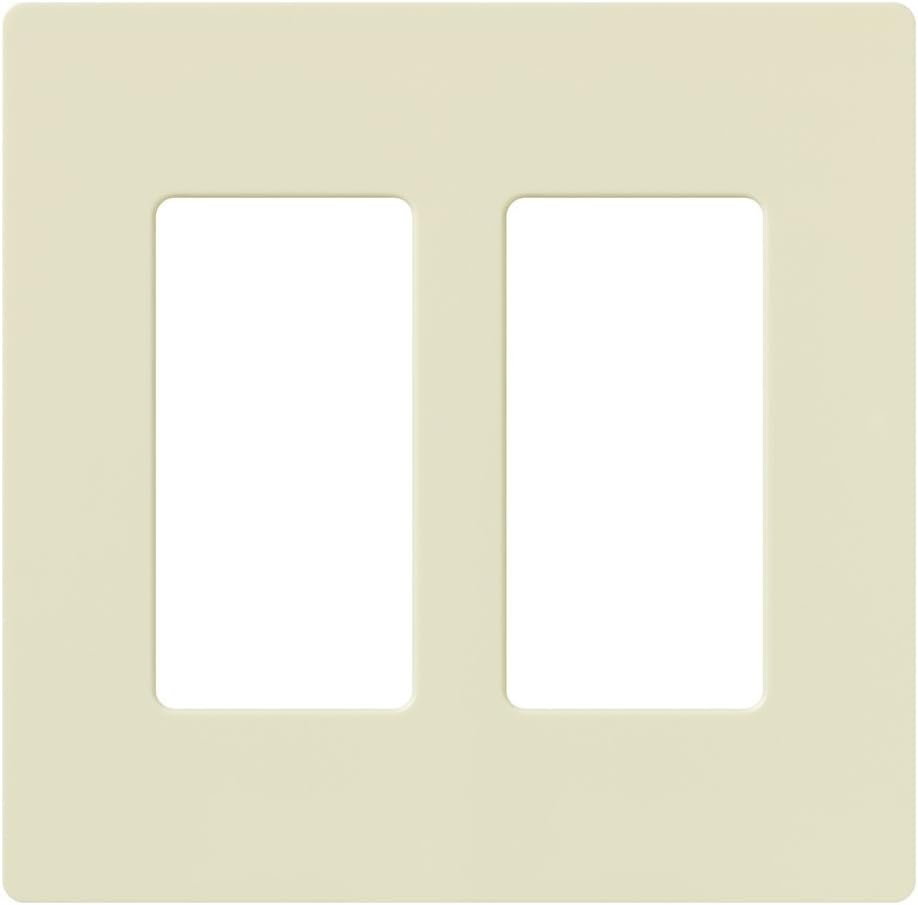 Lutron Claro Light Switch Cover Plate, 2 Gang Wallplate, for Decorator Light Switches, Rocker Light Switch Cover, Outlet Cover, Screwless Switch Plate Cover, Gloss, CW-2-BR, Brown