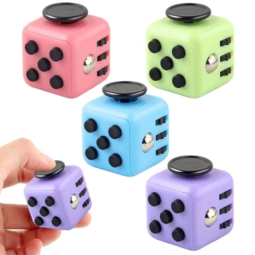 Qiweis Anti-Stress Würfel 4 Stück Fidget Toy