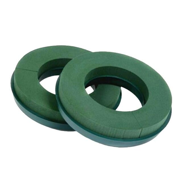 Floralcraft® 12" Foam Wreath Rings with Plastic Back - Set of 2 | Perfect for Funeral Tributes, Door Wreaths, and Table Centerpieces