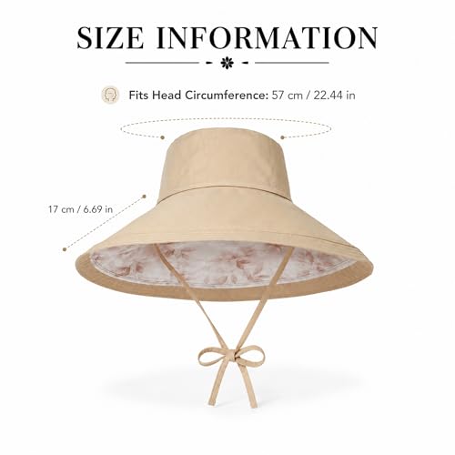 Sombrero de ala ancha reversible para mujer miniatura 6