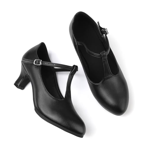 2'' Character Shoes for Women T-Strap Dance Heels for Ballroom Latin Salsa Flamenco Tango2