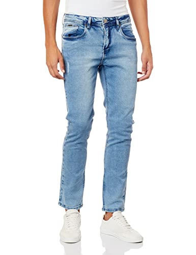 Jeans skinny pesp triplo, Calvin Klein, Masculino, azul médio, 42