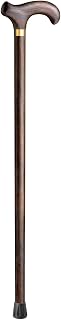 Sturdy Wooden Walking Stick Support Sticks Ergonomic Handle Traditional Style Walking Stick for Seniors, Elderly Disable (Color : Dark Brown, Size : 85cm)
