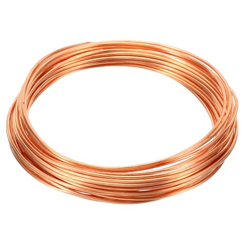 PATIKIL 99.9% Soft Copper Wire, 1Pcs 17Gauge/1.2mm Diameter 6m/19.68ft Spool Pure Copper Craft Wire for Jewelry Making Beading Garden Plants
