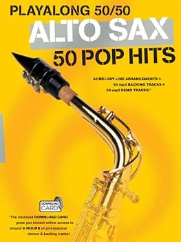 Paperback Playalong 50/50: Alto Sax - 50 Pop Hits Book