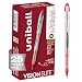 uni-ball Vision Elite Rollerball Pens, Bold Point (0.8mm), Red, 12 Count