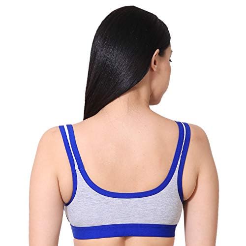 Image of new blue eyes Women Cotton Non-padded Sports Bra (Pack of 3)