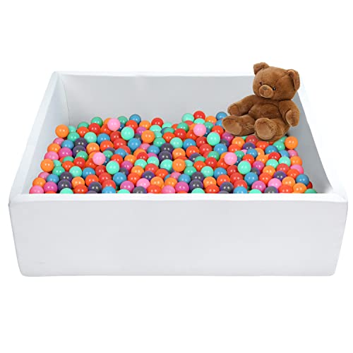 Trendbox Extra Large Ball Pit 47.2X47.2X13.8In Foam Ball Pit Balls Kids Ball Pits For Toddlers Babies Balls Not Included - White #TOP17