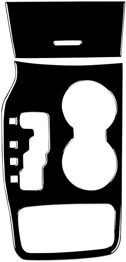 2PCS Gear Shift Panel Cover Glossy Piano Black Sticker Decal Compatible with Jeep Grand Cherokee 2011 2012 2013 Interior Accessories.