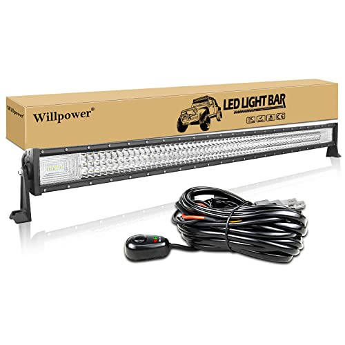 Barre lumineuse LED 132cm combo spot flood avec faisceau de câblage pour 4x4