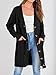 PRETTYGARDEN Long Sleeve Cable Knit Long Cardigan for Women 2026 Spring Winter Chunky Open Front Button Sweaters with Pockets (Black, X-Large)