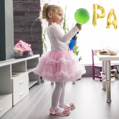 Zapatos de princesa con lazo rosa que aseguran comodidad en bailes de niñas 2