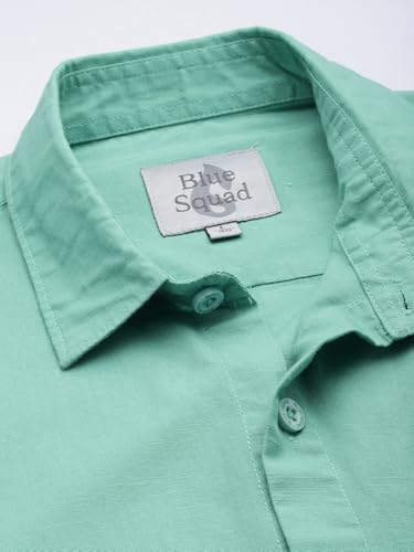 Image of Men's Cotton Linen Solid Shirt | Slim Fit Full Sleeve Casual Shirt | Lightweight | Breaethable | Stylish