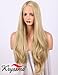 Produktbild K'ryssma Realistic Wigs for Women Natural Wavy Blonde Synthetic Hair Best Lace Front Wig Half Hand Tied Heat Safe 22 inches