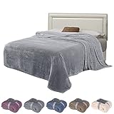 Ryoizen Mantas para Cama Suave 150x200cm,Gris