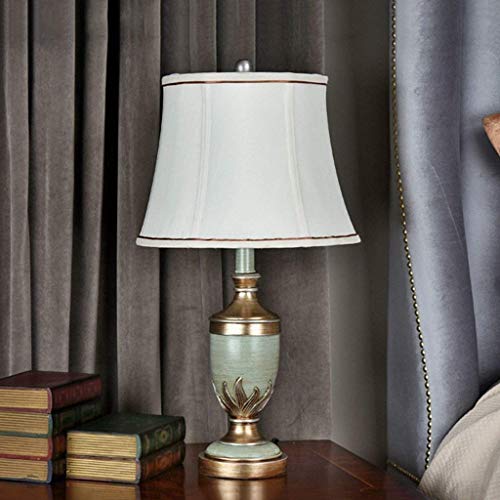 Lampe de bureau chic vert émeraude abat-jour tissu culot E27 luminaire hôtel
