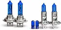 Kit 4 Lâmpadas Super Brancas para Farol, H1 H7, 8500K, 12V 55W, Inclui Pingo