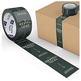 Thank You for Shopping Small, Dark Green Mint Cute Designer Packing and Shipping Tape for Small Business - Decorative Printed Packaging Tape, 1.88