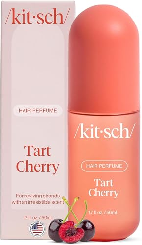 Image of Kitsch Hair Perfume for Women - Tart Cherry, 50mL | Clean, Deodorizing & Patented Odor-Eliminating Technology Hair Spray & Body Mist | Freshen Hair, Body & Pillows