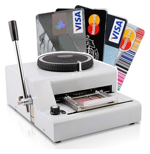 Machine d’estampage manuelle pour cartes cadeaux avec relief net à 72 caractères
