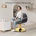 OmySalon Barber Chairs for Barbershop Black & Gold Styling Chair, Salon Chair for Hair Stylist, Heavy Duty Hydraulic Pump, 360°Swivel with Footrest, Hairdressing Home Beauty Spa Equipment