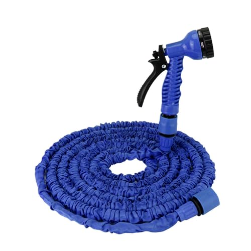 Expandable Garden Hose Pipe - 1/2 Leakpfoof Fittings, Flexible Retractable Magic Hose with 3/4, Expanding Garden Hose with 7 Function Spray Gun (50FT)